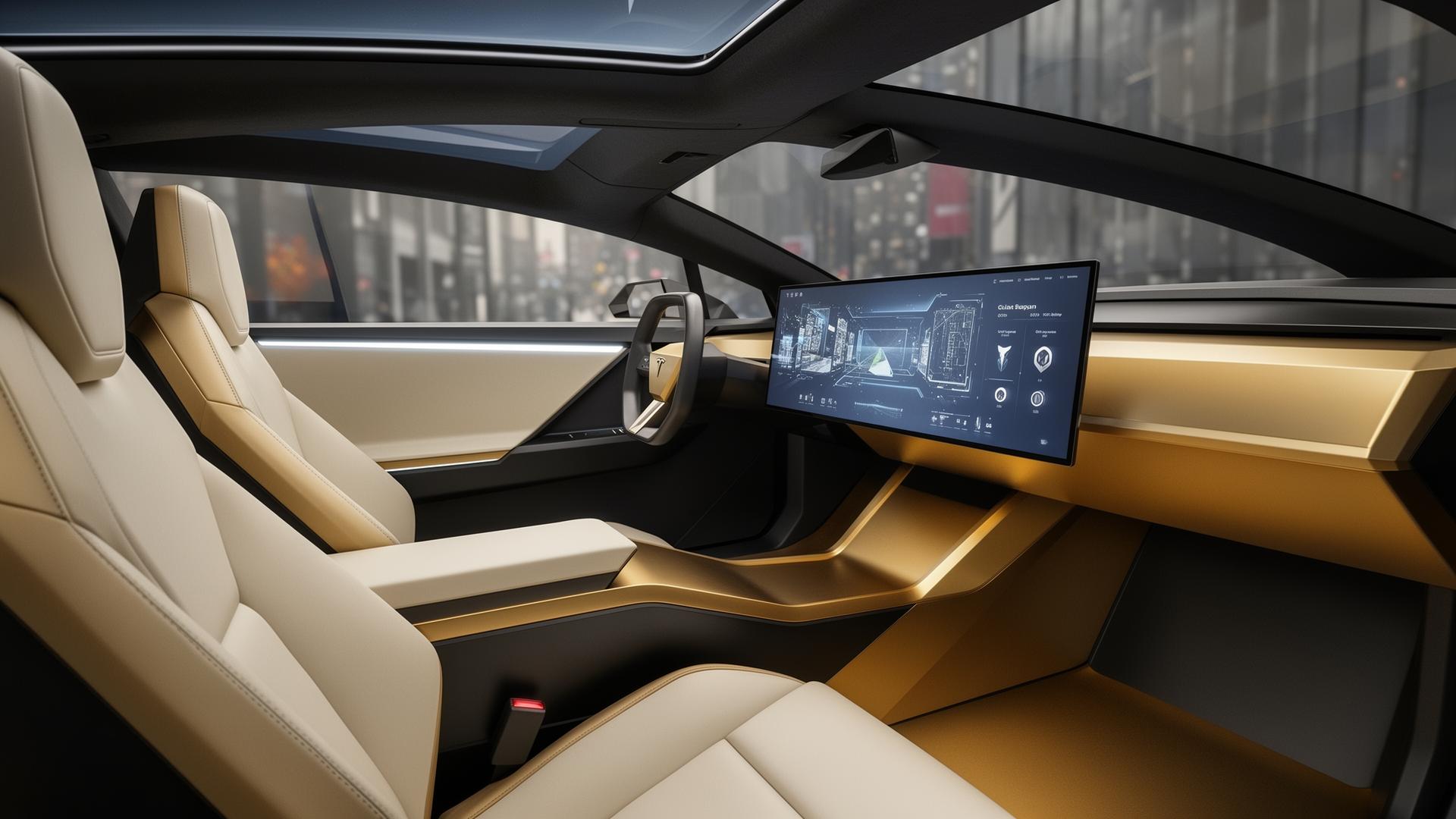 Premium autonomous vehicle interior with passenger display